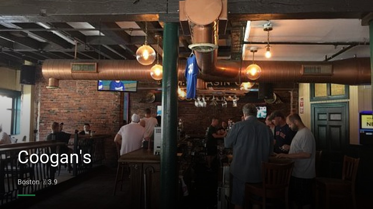 Coogan's - Sports Bars in Boston