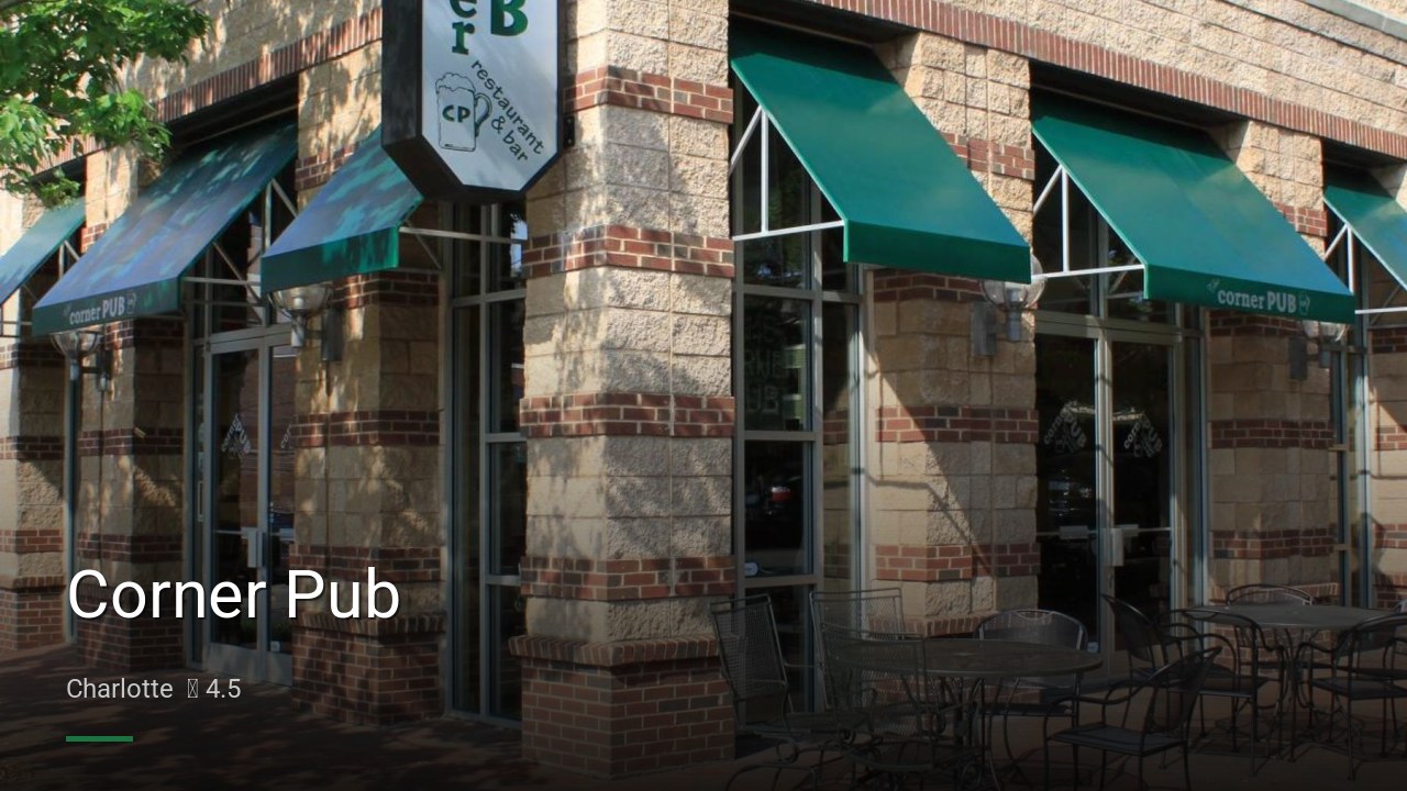 Corner Pub - Sports Bars in Charlotte