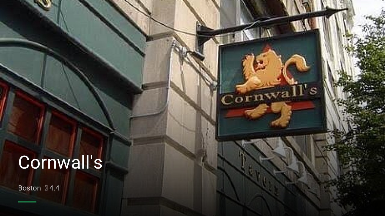 Cornwall's - Sports Bars in Boston