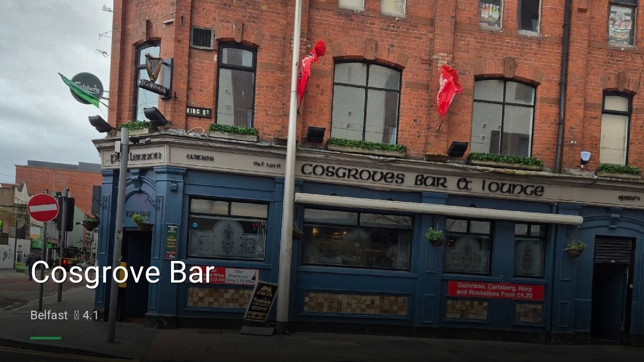 Cosgrove Bar - Sports Bars in Belfast