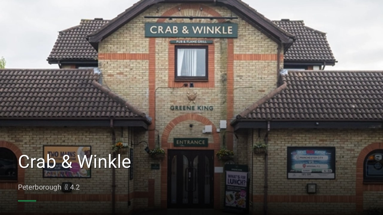 Crab & Winkle - Sports Bars in Peterborough