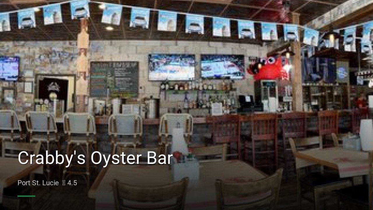 Crabby's Oyster Bar - Sports Bars in Port St. Lucie