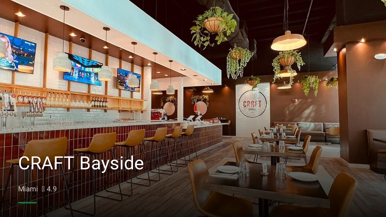 CRAFT Bayside - Sports Bars in Miami