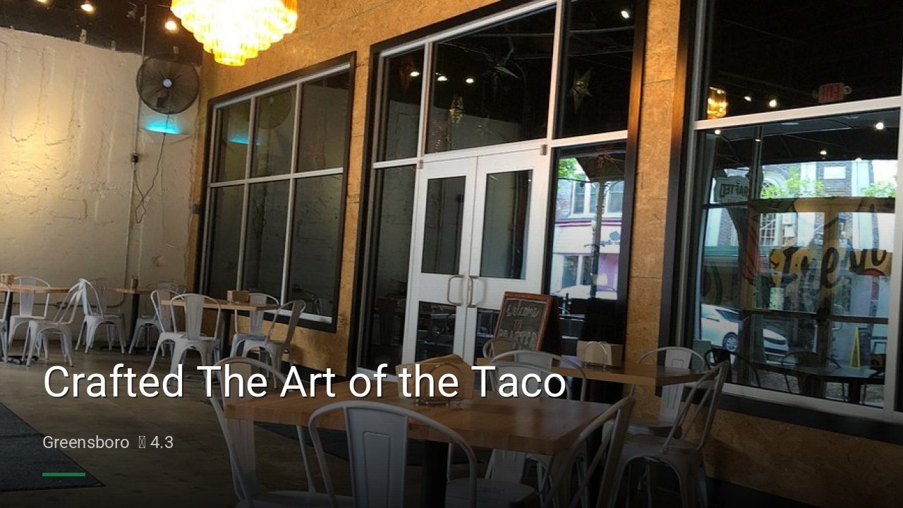 Crafted The Art of the Taco - Sports Bars in Greensboro