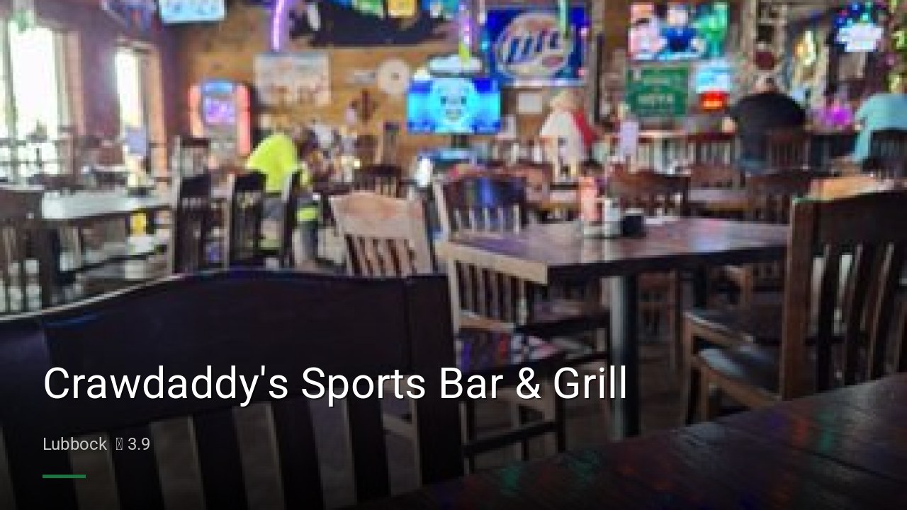 Crawdaddy's Sports Bar & Grill - Sports Bars in Lubbock