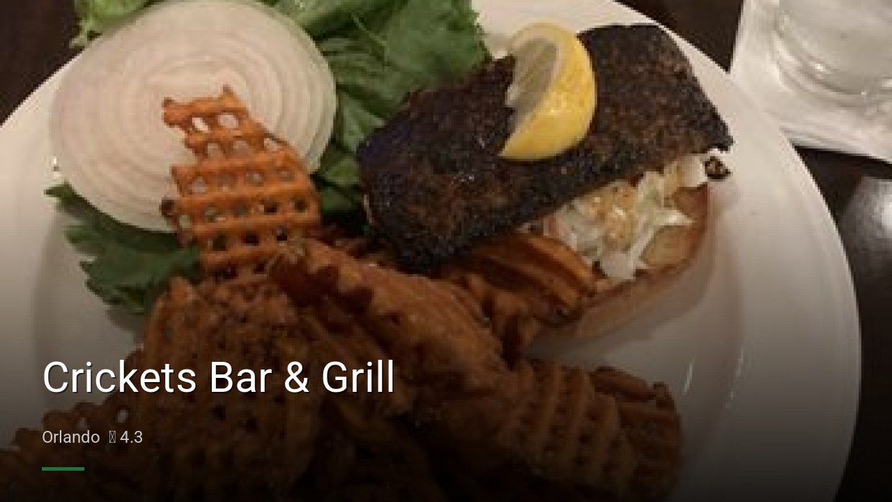 Crickets Bar & Grill - Sports Bars in Orlando