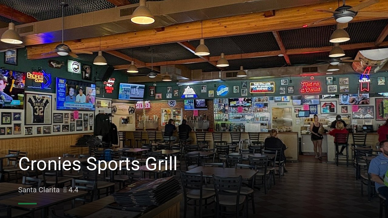 Cronies Sports Grill - Sports Bars in Santa Clarita