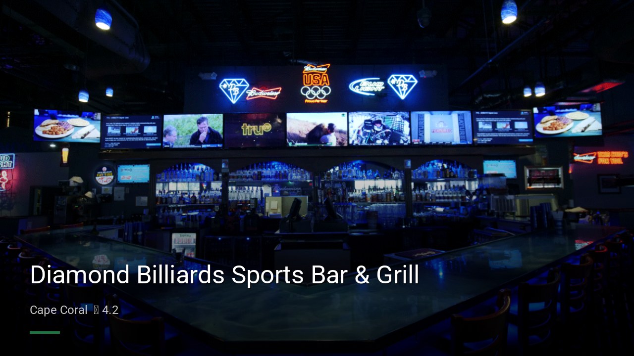 Diamond Billiards Sports Bar & Grill - Sports Bars in Cape Coral
