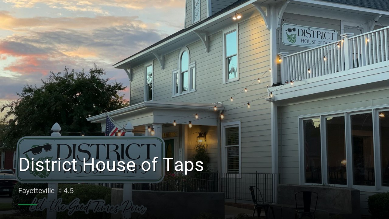 District House of Taps - Sports Bars in Fayetteville