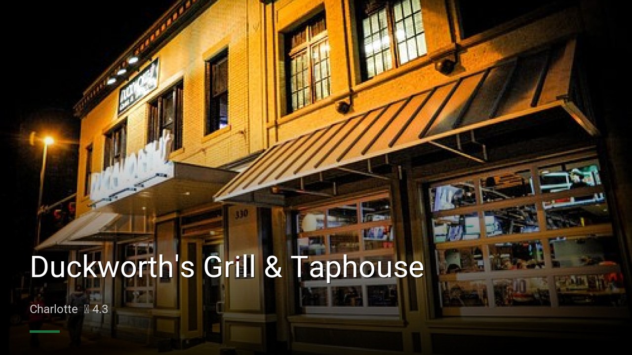 Duckworth's Grill & Taphouse - Sports Bars in Charlotte