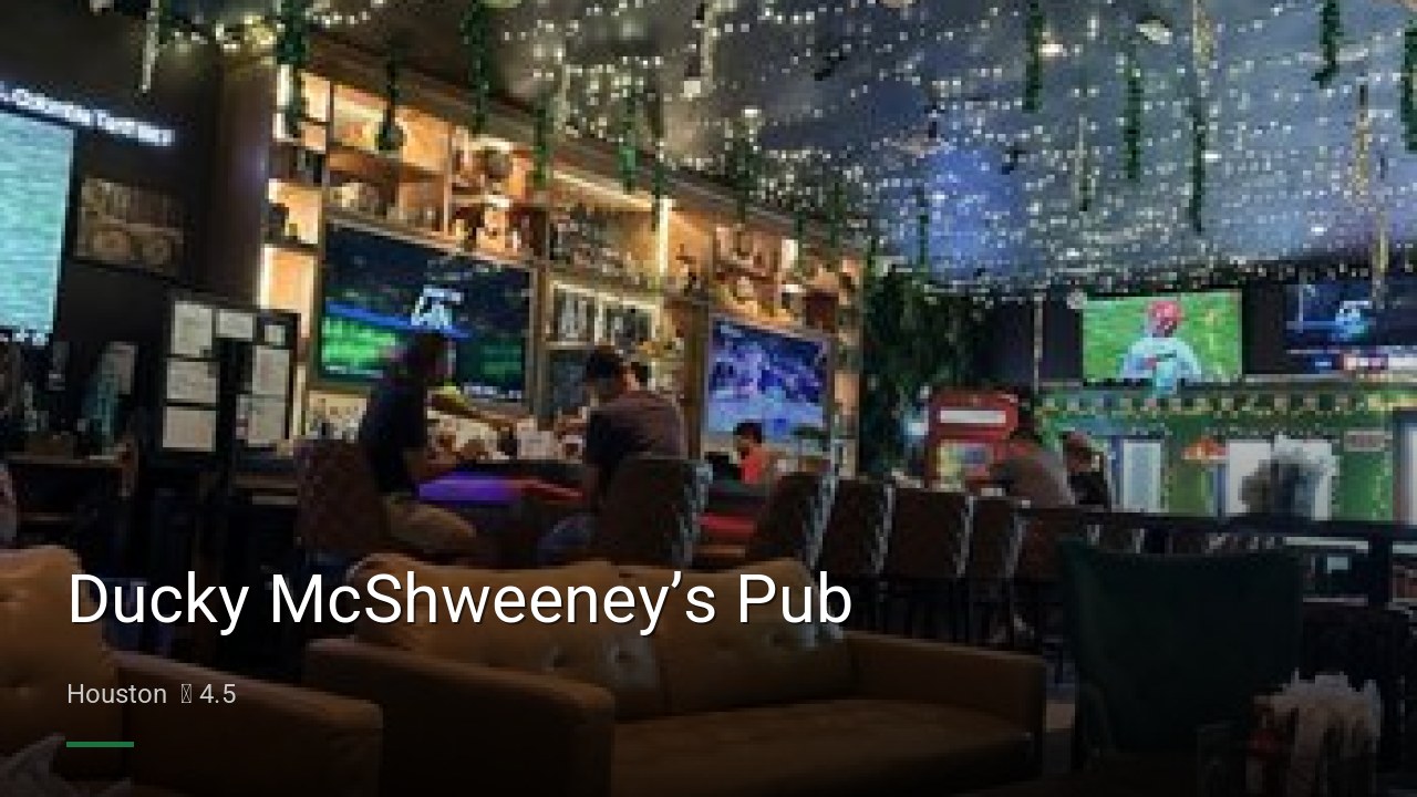Ducky McShweeney’s Pub — Sports bars in Houston