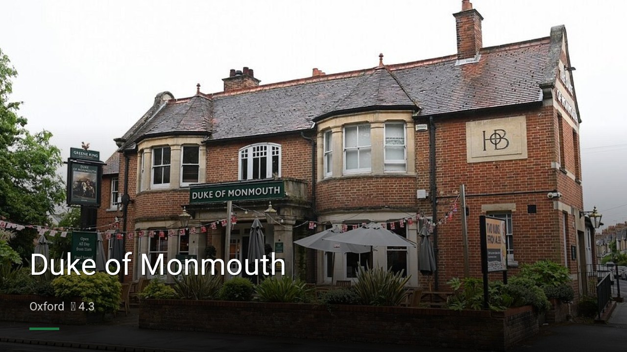 Duke of Monmouth - Sports Bars in Oxford