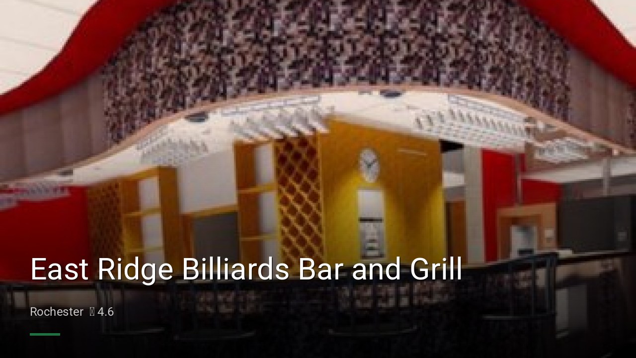 East Ridge Billiards Bar and Grill - Sports Bars in Rochester