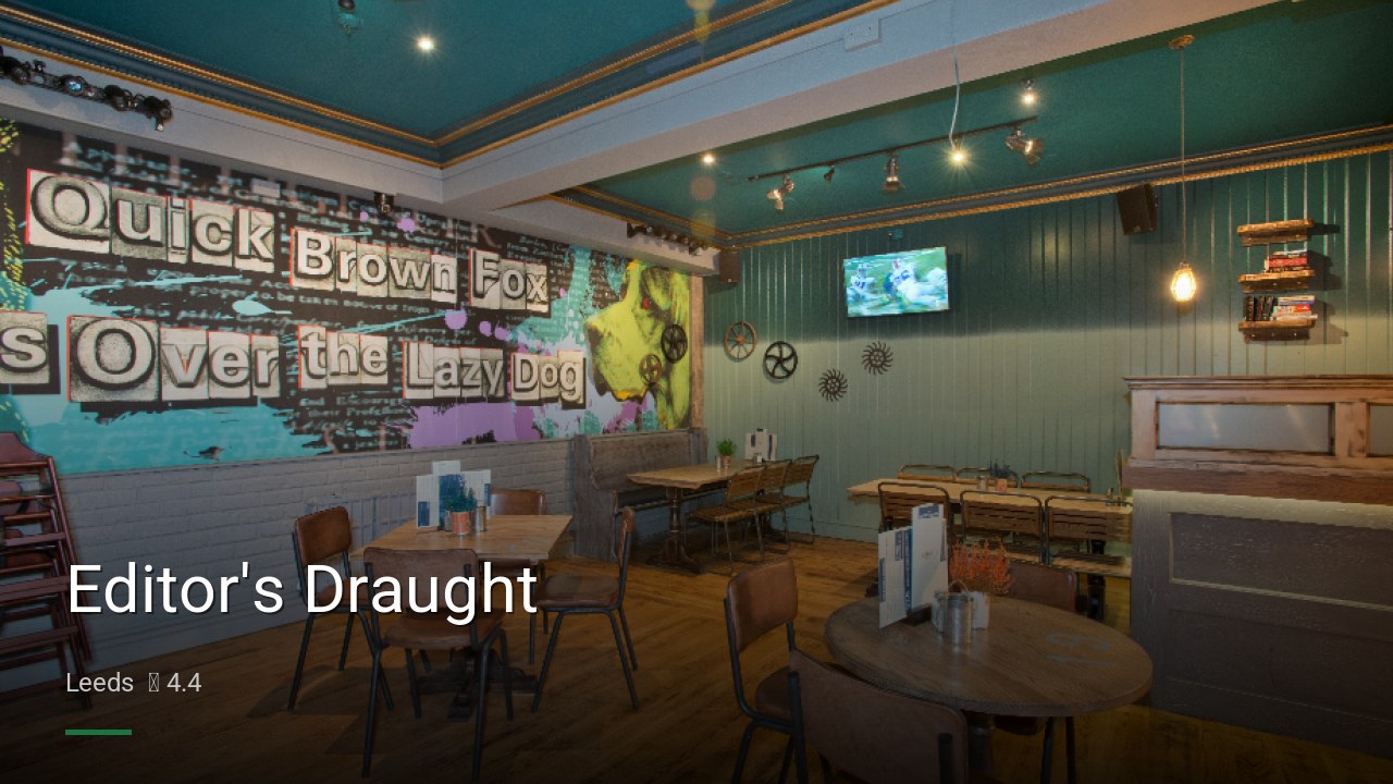 Editor's Draught - Sports Bars in Leeds