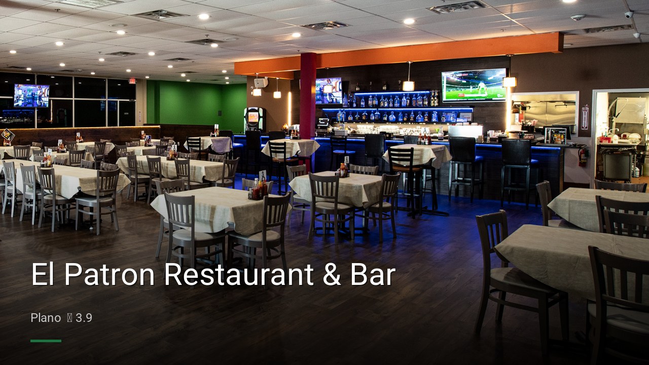 El Patron Restaurant & Bar - Sports Bars in Plano