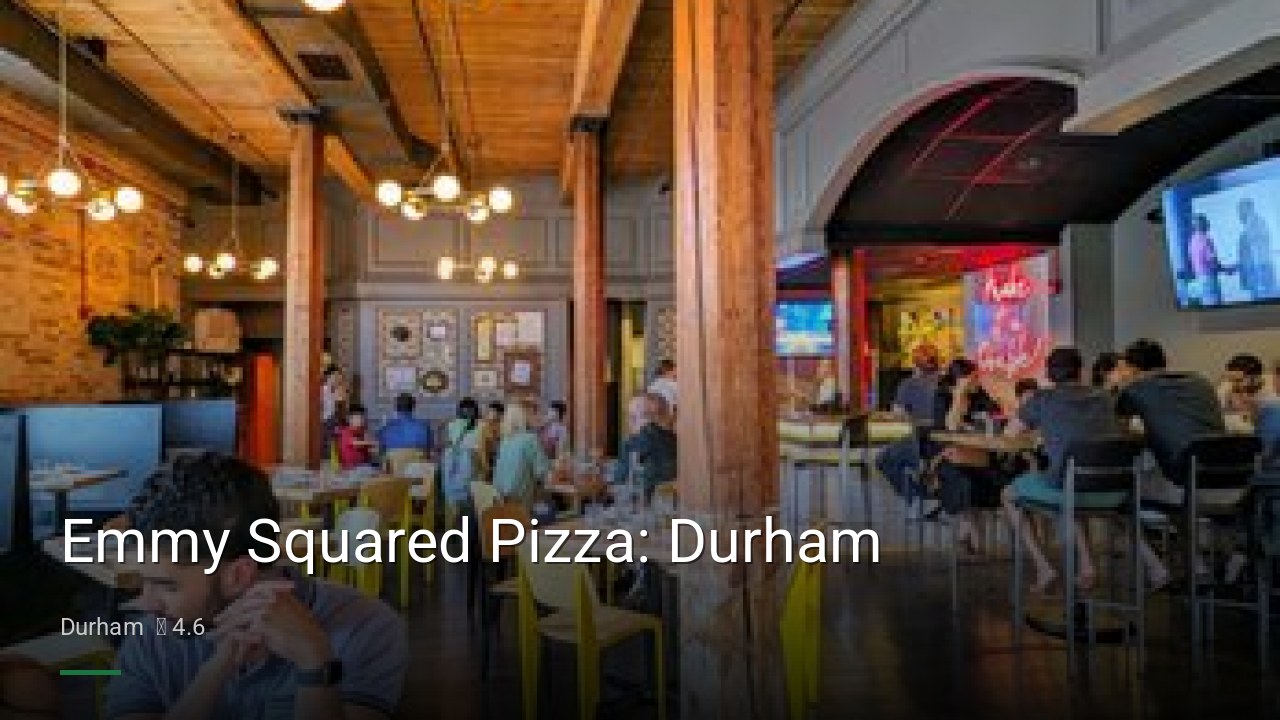 Emmy Squared Pizza: Durham - Sports Bars in Durham
