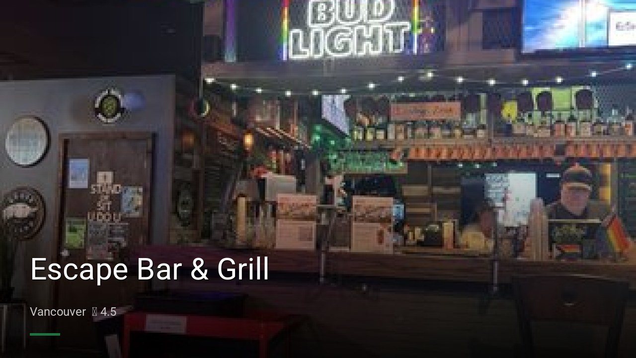 Escape Bar & Grill - Sports Bars in Vancouver
