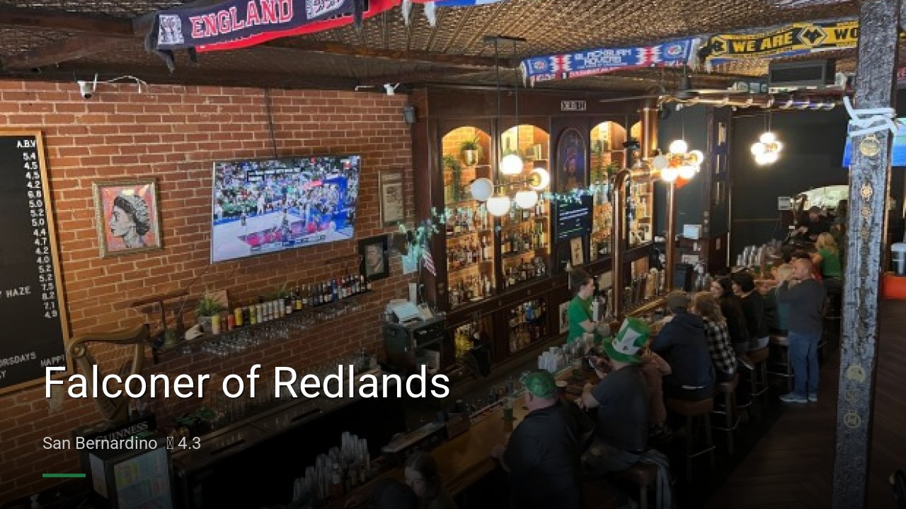 Falconer of Redlands - Sports Bars in San Bernardino