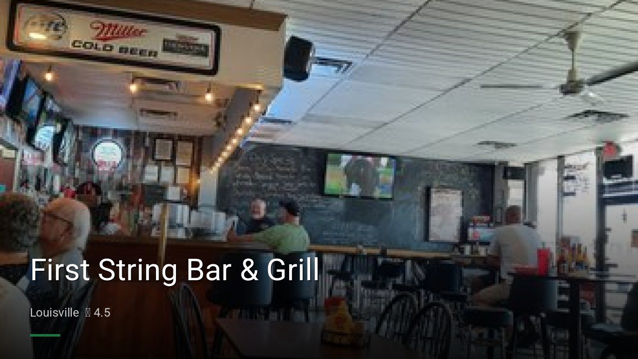 First String Bar & Grill - Sports Bars in Louisville