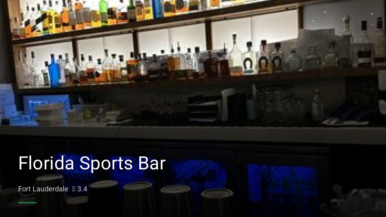 Florida Sports Bar - Sports Bars in Fort Lauderdale