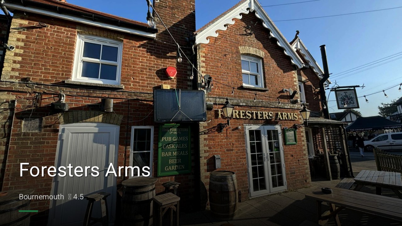 Foresters Arms - Sports Bars in Bournemouth