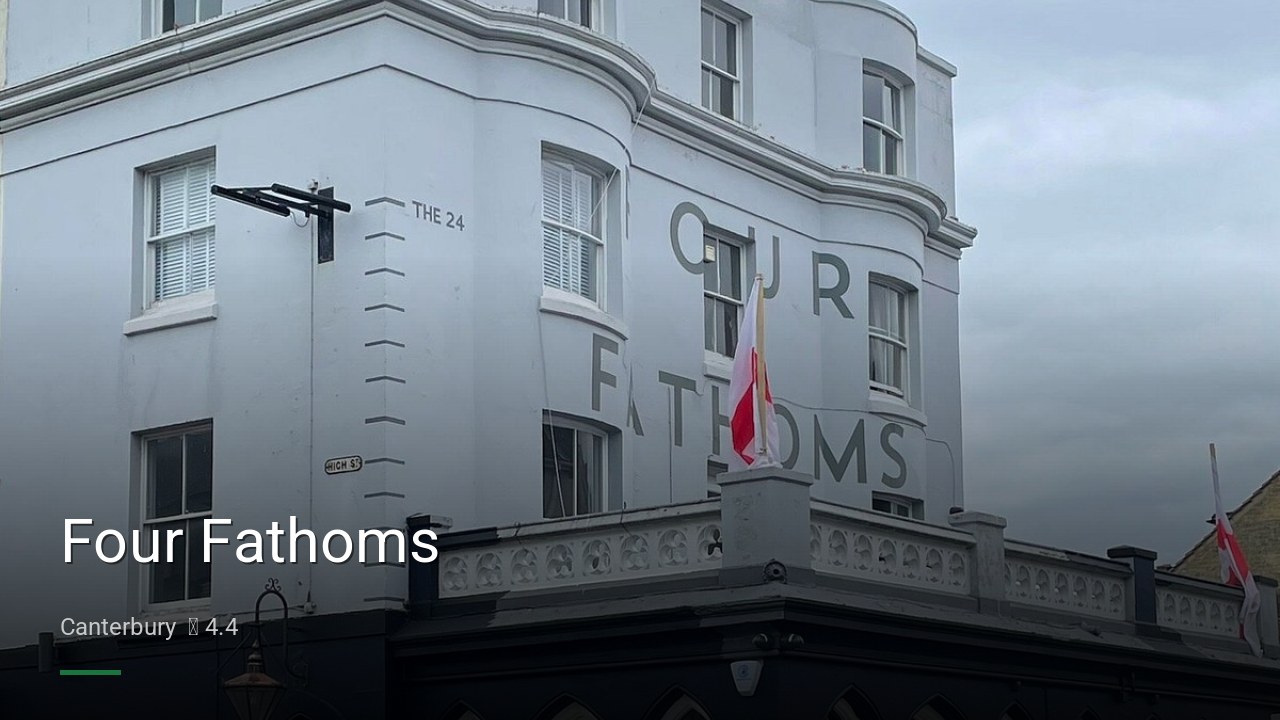 Four Fathoms - Sports Bars in Canterbury