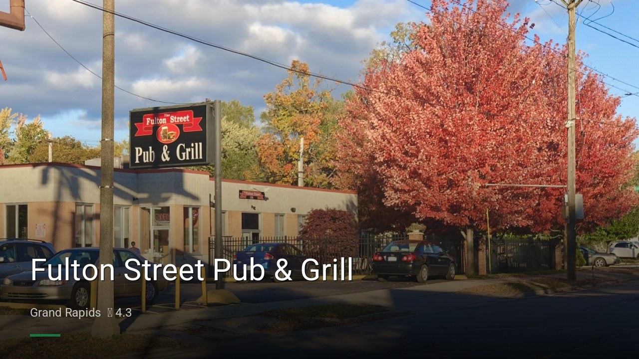 Fulton Street Pub & Grill - Sports Bars in Grand Rapids