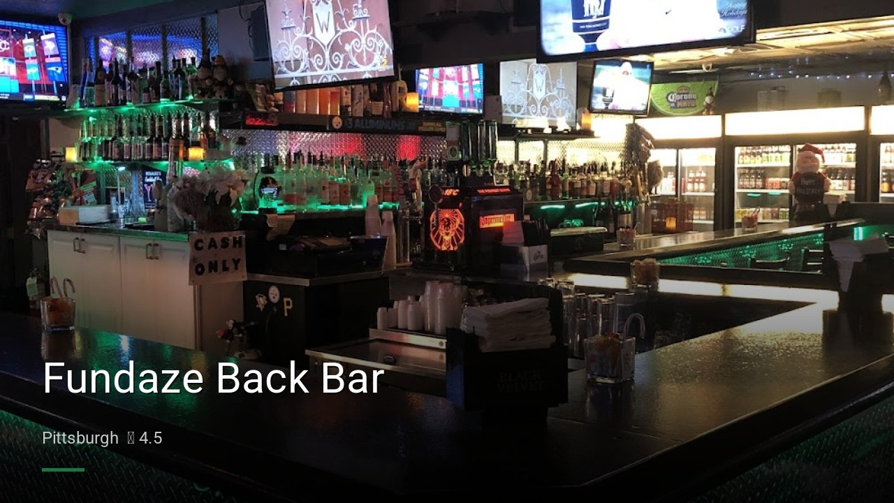 Fundaze Back Bar - Sports Bars in Pittsburgh