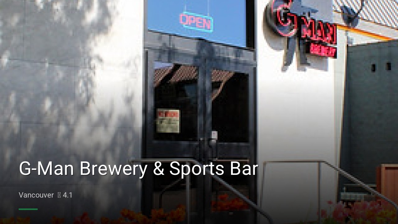 G-Man Brewery & Sports Bar - Sports Bars in Vancouver