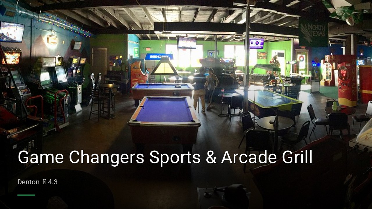 Game Changers Sports & Arcade Grill - Sports Bars in Denton