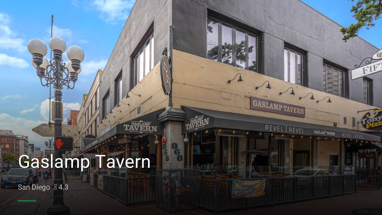 Gaslamp Tavern - Sports Bars in San Diego