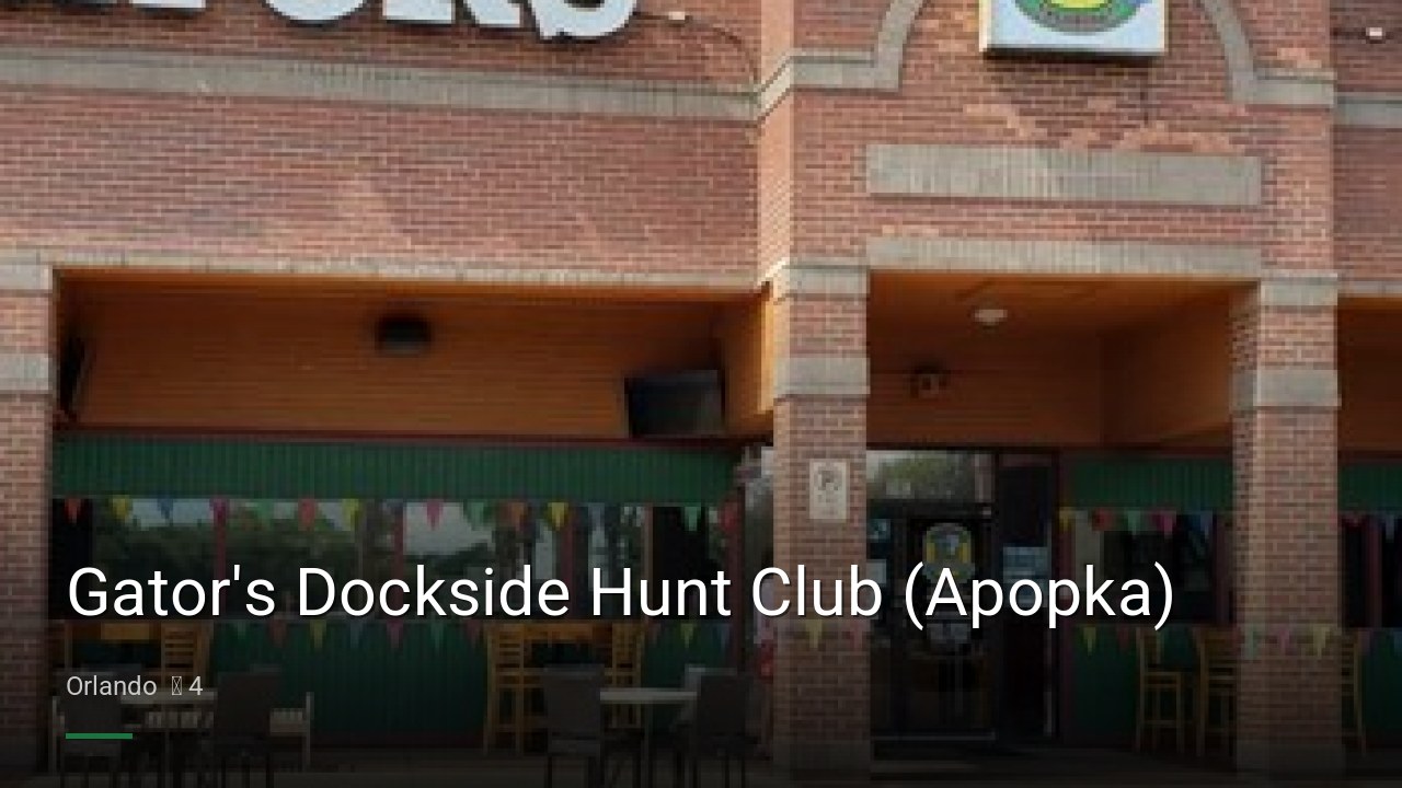 Gator's Dockside Hunt Club (Apopka) - Sports Bars in Orlando