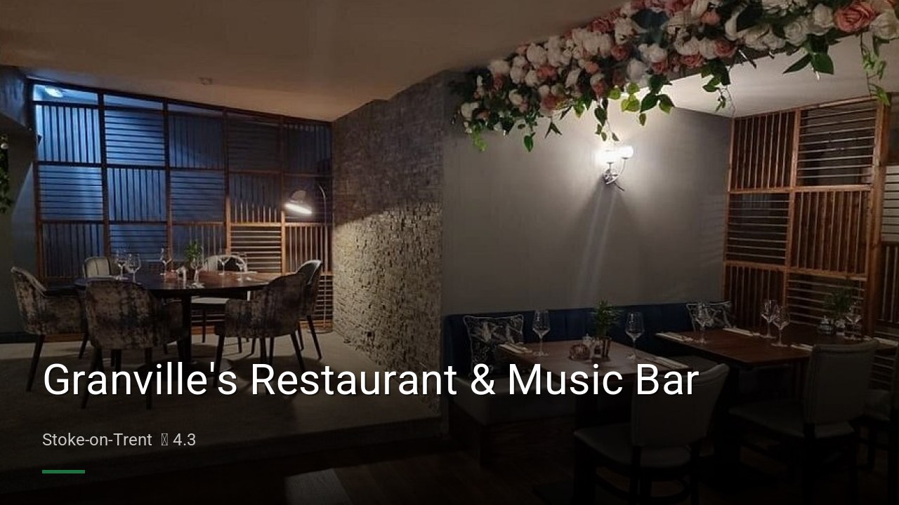 Granville's Restaurant & Music Bar - Sports Bars in Stoke-on-Trent