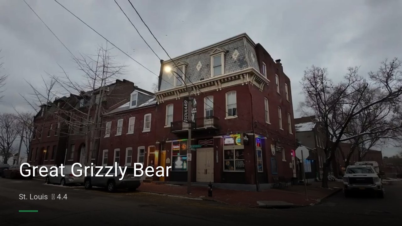 Great Grizzly Bear - Sports Bars in St. Louis