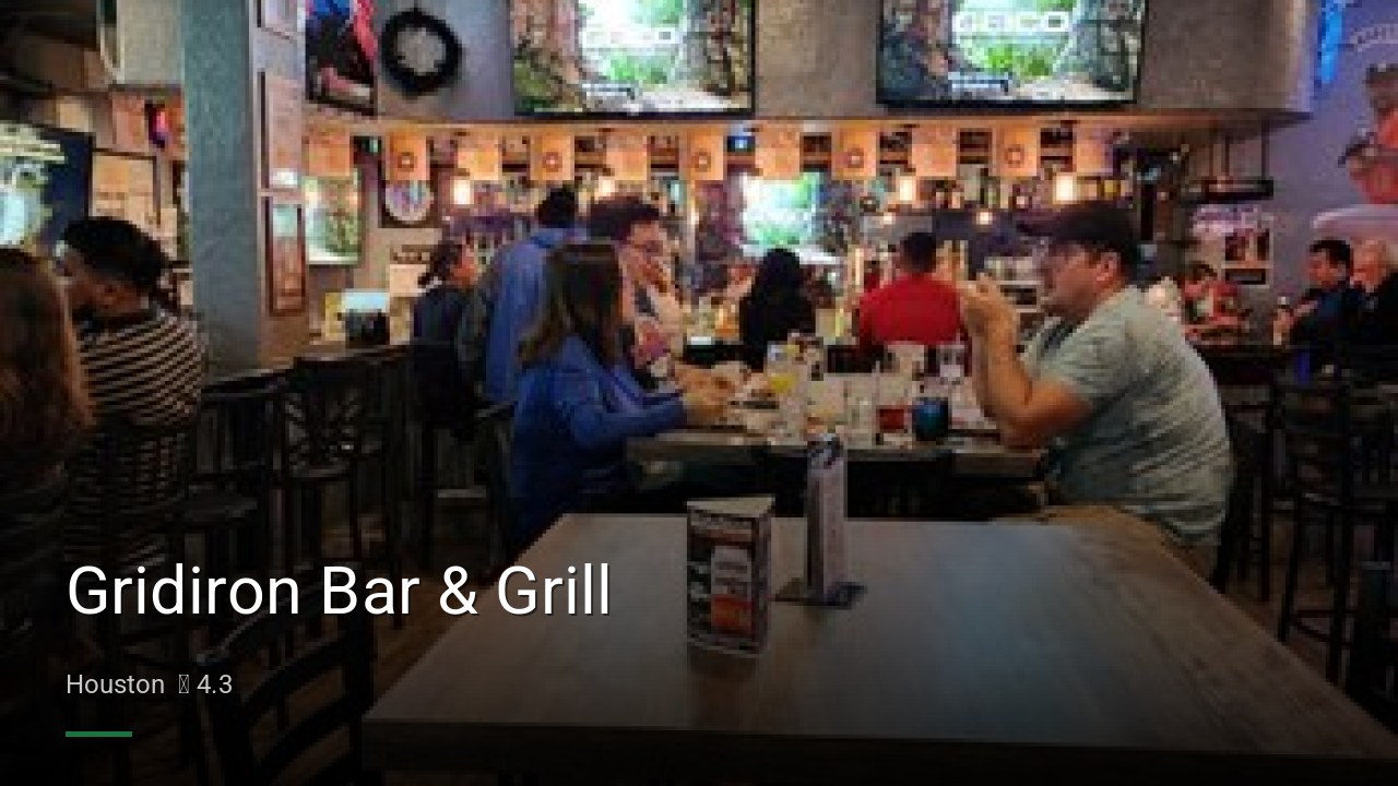 Gridiron Bar & Grill — Sports bars in Houston