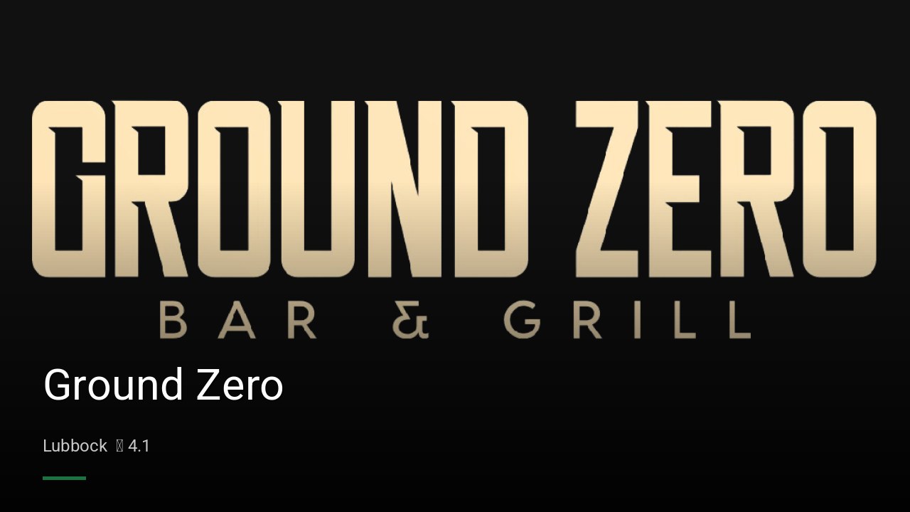 Ground Zero - Sports Bars in Lubbock