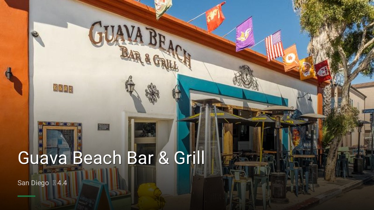 Guava Beach Bar & Grill - Sports Bars in San Diego