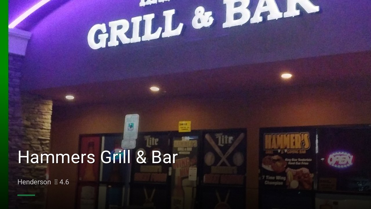 Hammers Grill & Bar - Sports Bars in Henderson