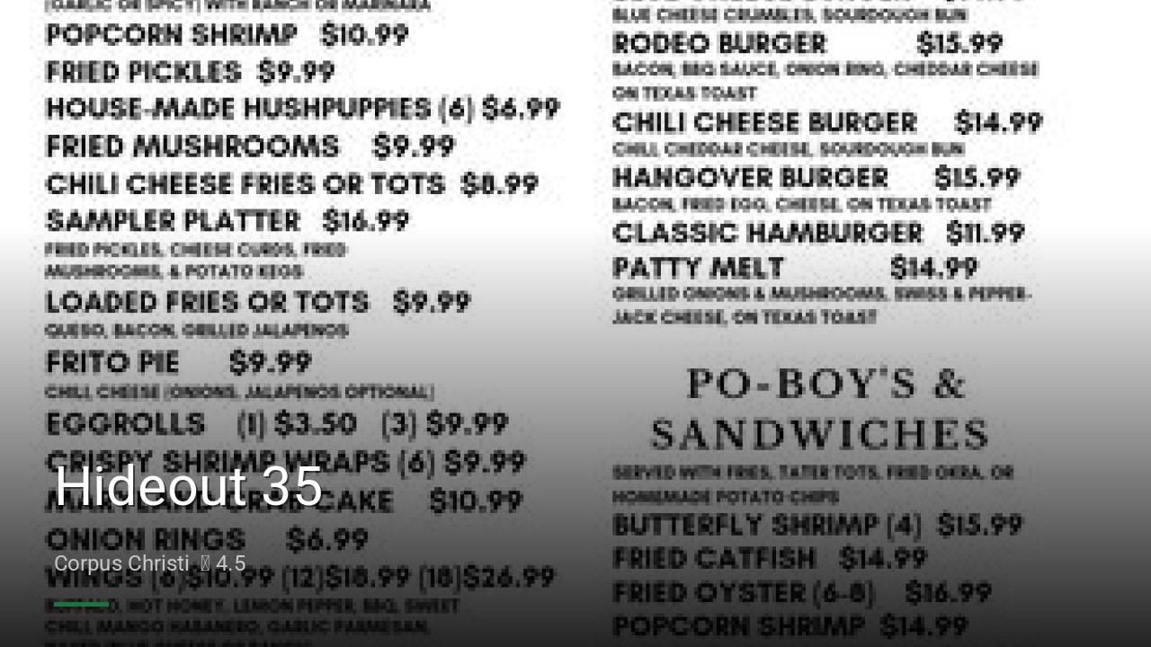 Hideout 35 - Sports Bars in Corpus Christi