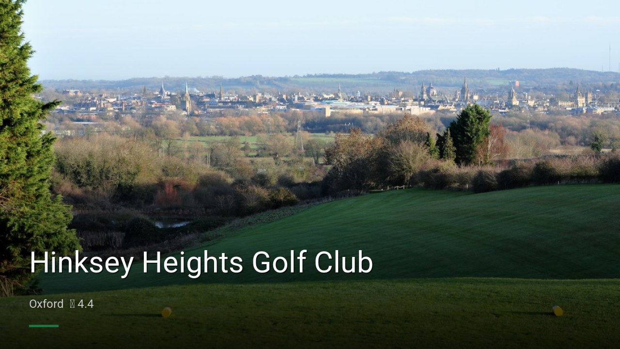 Hinksey Heights Golf Club - Sports Bars in Oxford