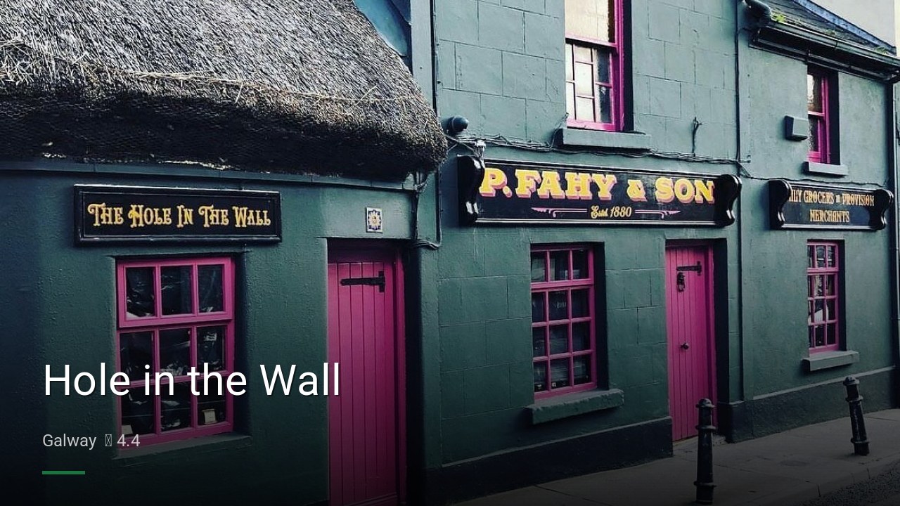 Hole in the Wall - Sports Bars in Galway