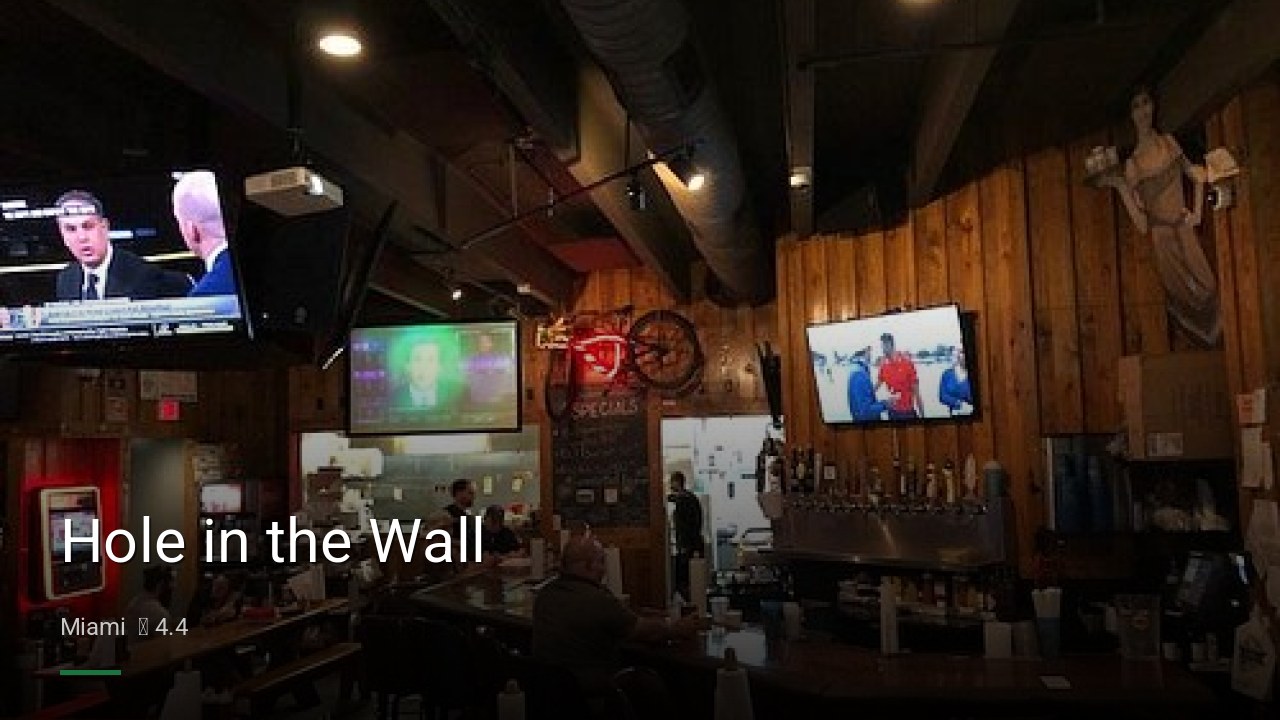 Hole in the Wall - Sports Bars in Miami