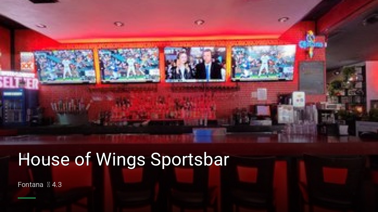 House of Wings Sportsbar - Sports Bars in Fontana
