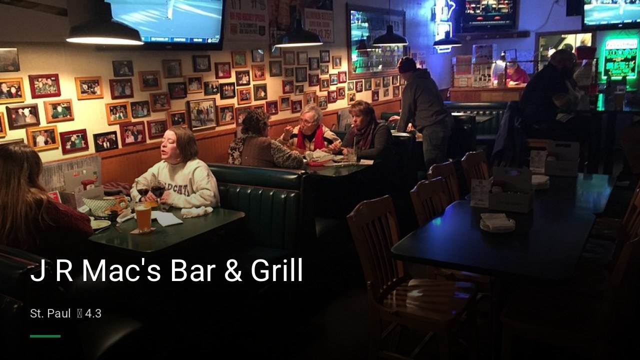 J R Mac's Bar & Grill - Sports Bars in St. Paul