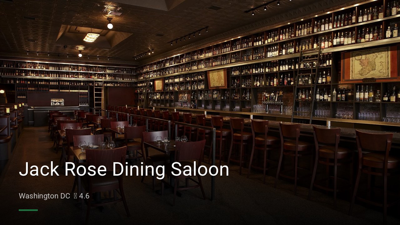 Jack Rose Dining Saloon - Sports Bars in Washington DC