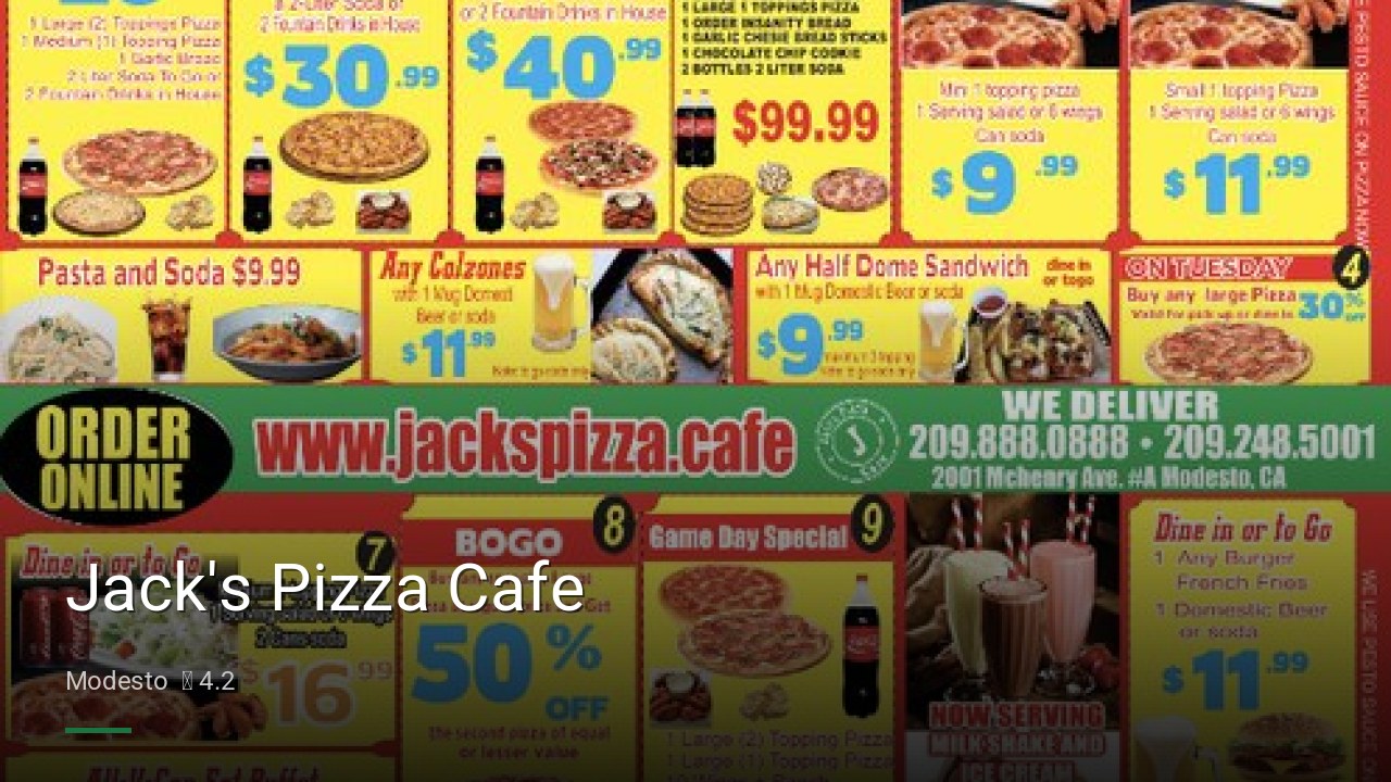 Jack's Pizza Cafe - Sports Bars in Modesto