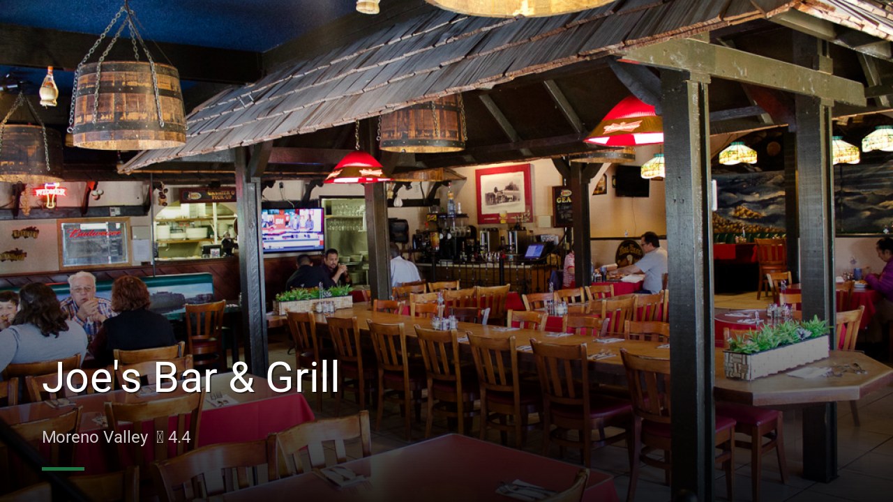 Joe's Bar & Grill - Sports Bars in Moreno Valley