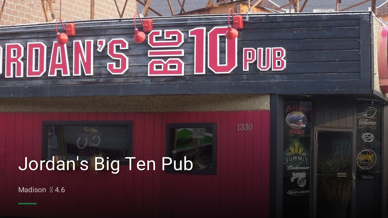 Jordan's Big Ten Pub - Sports Bars in Madison
