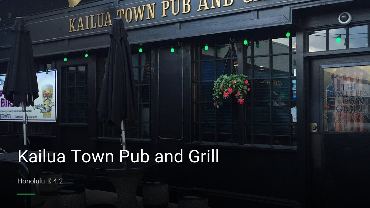 Kailua Town Pub and Grill - Sports Bars in Honolulu