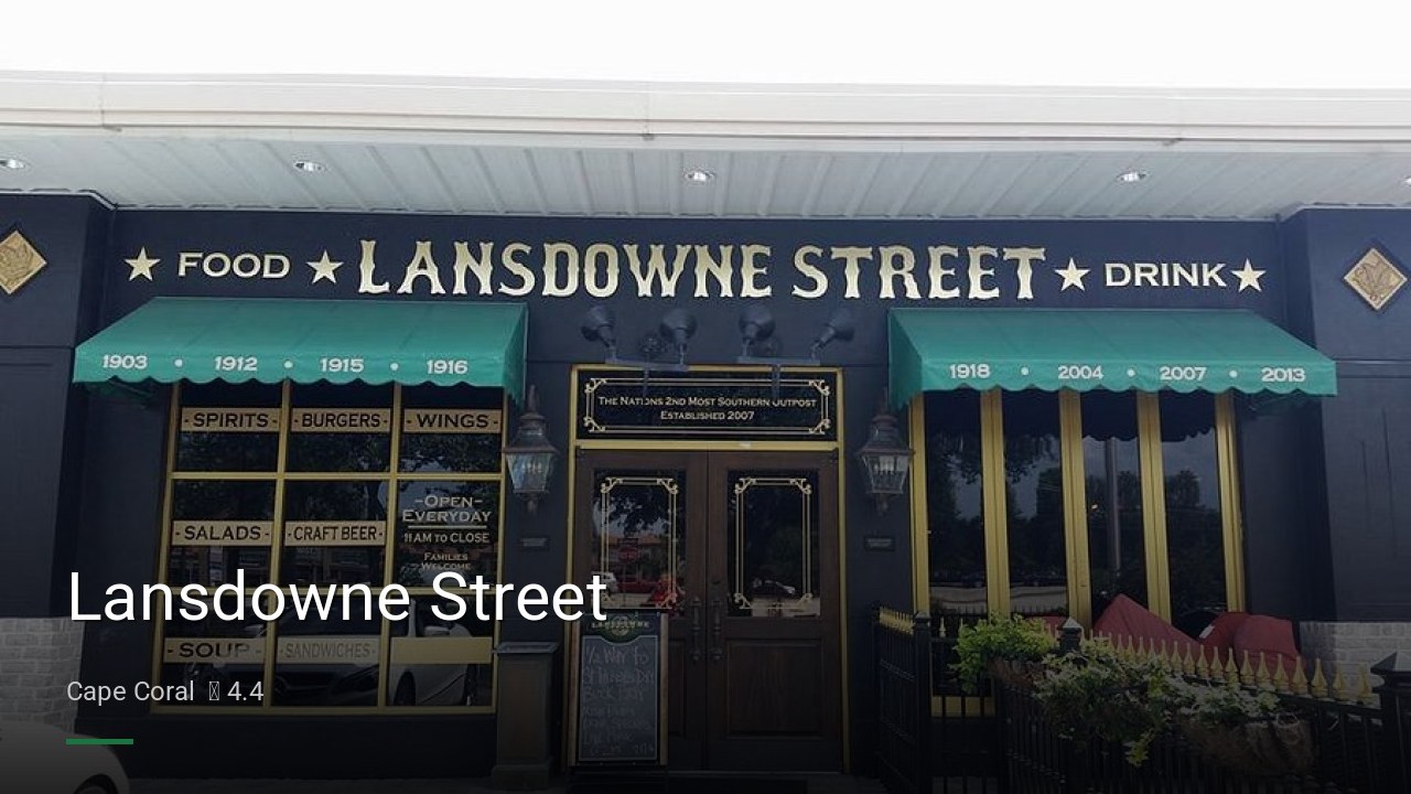 Lansdowne Street - Sports Bars in Cape Coral